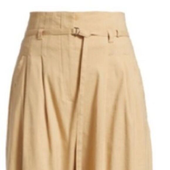 Derek Lam IO Crosby Sergio Linen Blend High Waist Wide Leg Pants Size 8 NWT $450 - Picture 5 of 5